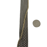 David Yurman Sterling Silver and 18k Yellow Gold Eight Strand Box Link Bracelet