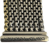 David Yurman Sterling Silver and 18k Yellow Gold Eight Strand Box Link Bracelet