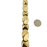 14k Yellow Gold 28.7g Ladies Thick 15mm Fancy Link Bracelet Italy 7.25"