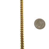 14k Yellow Gold 23g Semi Solid 5.5mm Cuban Curb Link Chain Necklace 24"