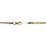 14k Yellow Gold 13.3g Solid Thin 2mm Fancy Link Chain Necklace Italy 16"