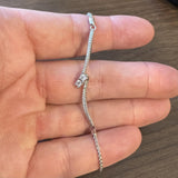 14k White Gold and 0.62cttw Diamond Ever Us Slide Bracelet