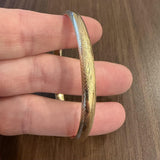 14k Yellow Gold 8.4g Vintage Ladies 6mm Floral Bangle Bracelet 7.75"