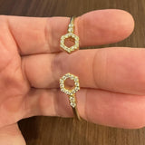 18k Yellow Gold and 0.50cttw Diamond Flex Cuff Bracelet 6.5"
