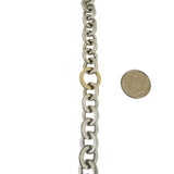 Tiffany & Co. Sterling Silver and 18k Yellow Gold Circle Link Bracelet 6.5"