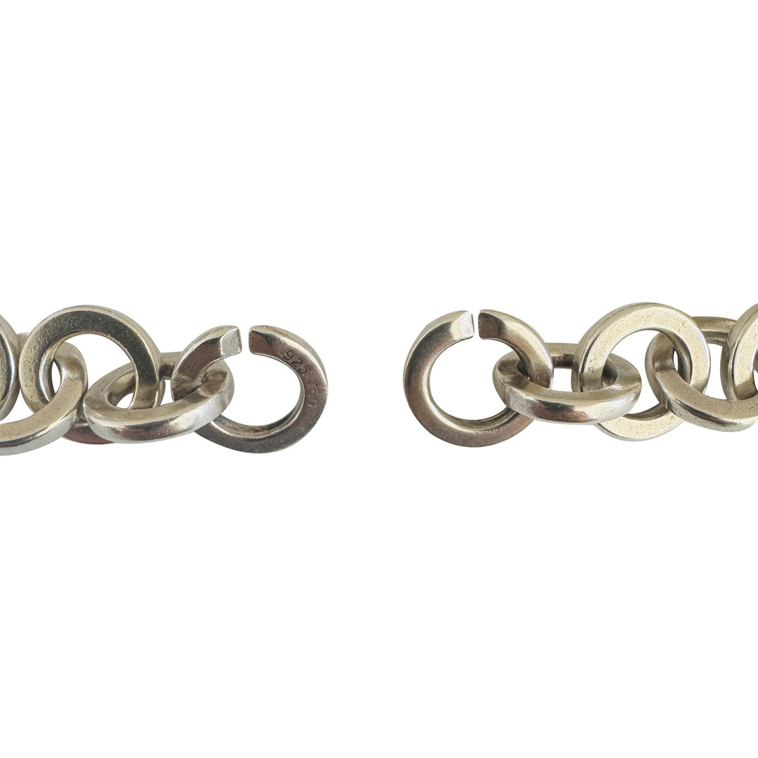 Tiffany & Co. Sterling Silver and 18k Yellow Gold Circle Link Bracelet 6.5"