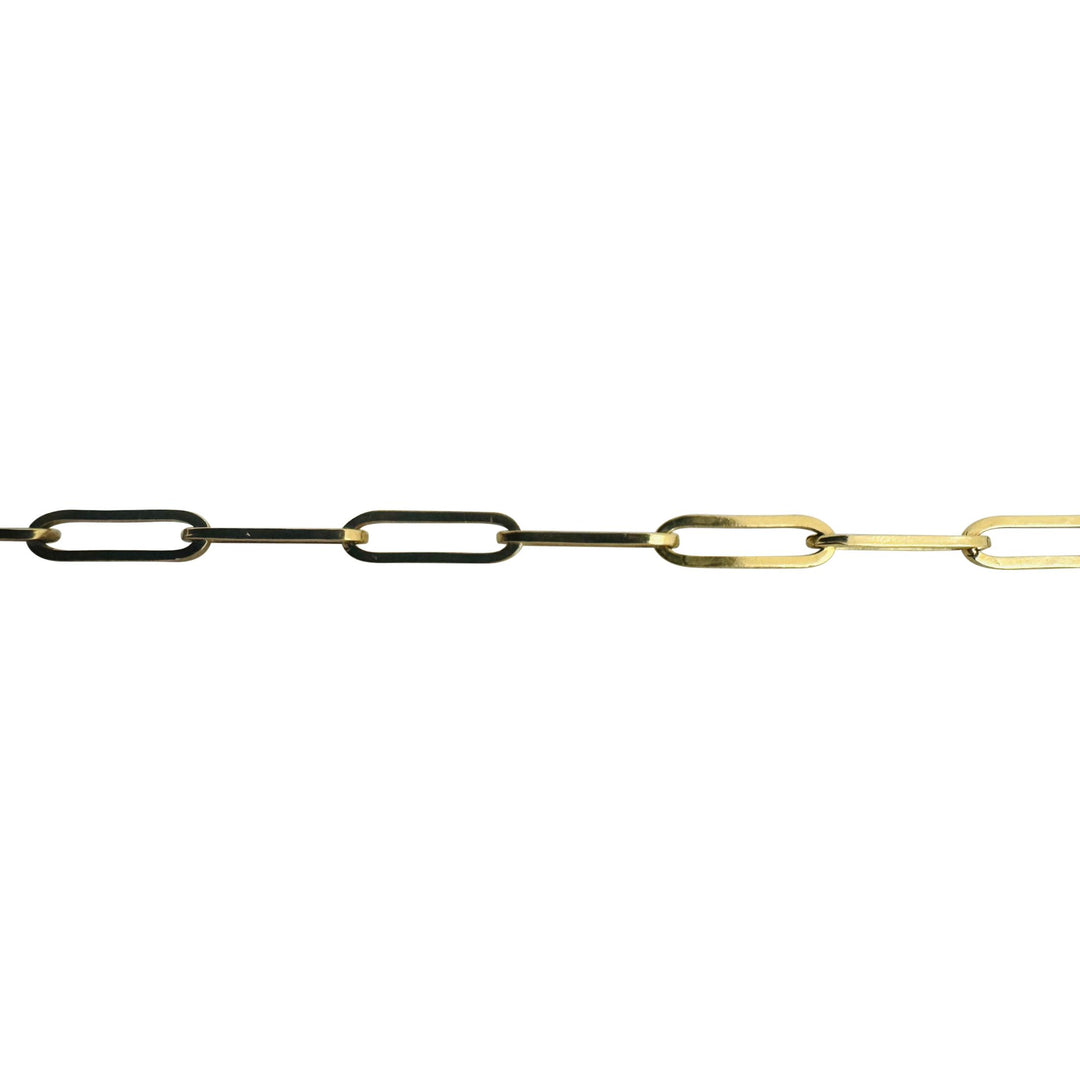 14k Yellow Gold 5.8g Ladies 3mm Paperclip Link Chain Necklace Italy 15"