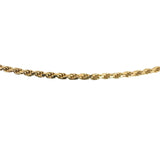 14k Yellow Gold 6.5g Solid Thin 2mm Rope Chain Necklace Italy 16"