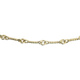 14k Yellow Gold 10.6g Vintage Solid Thin Dog Bone Link Chain Necklace 30"