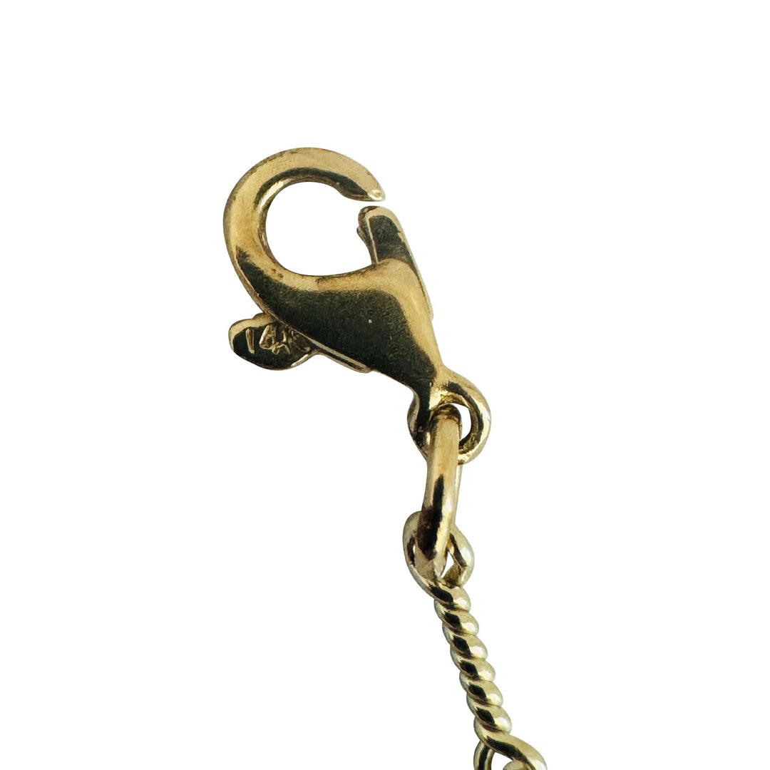 14k Yellow Gold 10.6g Vintage Solid Thin Dog Bone Link Chain Necklace 30"