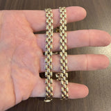 14k Yellow Gold 25.7g Vintage Heavy 7.5mm Panther Link Necklace Italy 16"