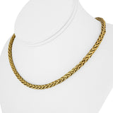 18k Yellow Gold 17.9g Ladies Polished 5mm Wheat Link Chain Necklace Italy 17"