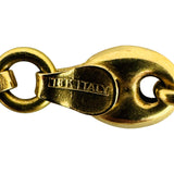 18k Yellow White and Rose Gold 20g Puffy Mariner Link Necklace Italy 24"