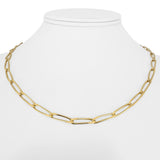 18k Yellow Gold 15.7g Solid Ladies 4mm Twisted Paperclip Link Necklace Italy 18"
