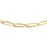 18k Yellow Gold 15.7g Solid Ladies 4mm Twisted Paperclip Link Necklace Italy 18"