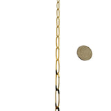 18k Yellow Gold 15.7g Solid Ladies 4mm Twisted Paperclip Link Necklace Italy 18"