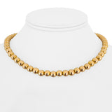 14k Yellow Gold 14.7g Vintage Polished 6mm Ball String Necklace 15.5"