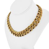 14k Yellow Gold 60g UnoAErre Vintage Graduated Double Curb Necklace Italy 17"