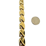 14k Yellow Gold 35.2g Ladies Thick 12mm Fancy Link Necklace Italy 16"