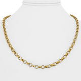 14k Yellow Gold 6.6g Hollow Light 4.5mm Milor Oval Rolo Link Necklace Italy 20"