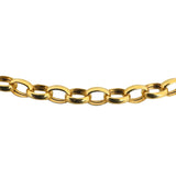 14k Yellow Gold 6.6g Hollow Light 4.5mm Milor Oval Rolo Link Necklace Italy 20"