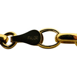 14k Yellow Gold 6.6g Hollow Light 4.5mm Milor Oval Rolo Link Necklace Italy 20"