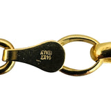 14k Yellow Gold 6.6g Hollow Light 4.5mm Milor Oval Rolo Link Necklace Italy 20"