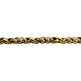 14k Yellow Gold 9.7g Ladies Vintage 7mm Fancy X Link Bracelet 7"