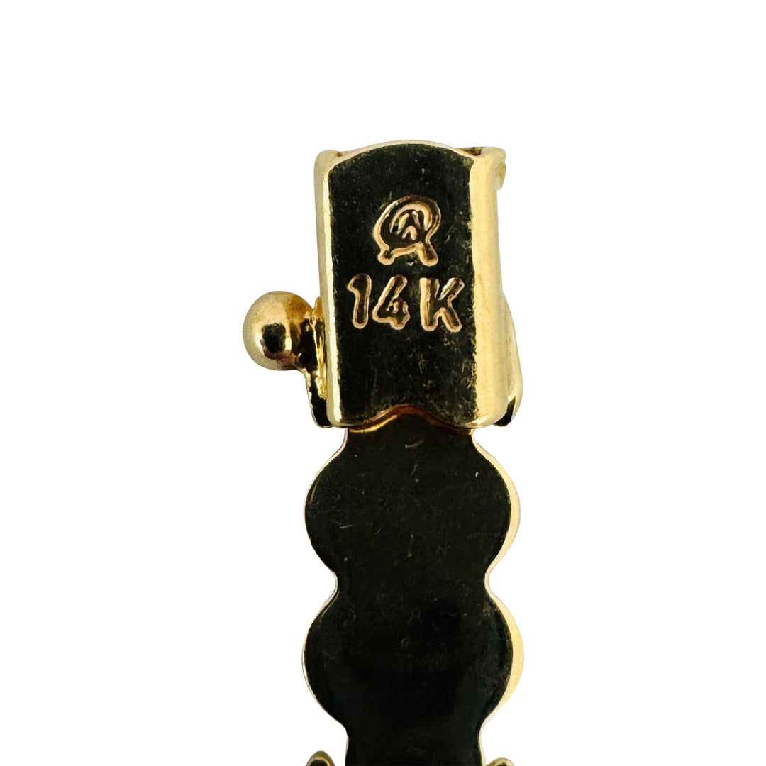 14k Yellow Gold 9.7g Ladies Vintage 7mm Fancy X Link Bracelet 7"