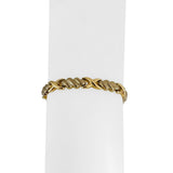 14k Yellow Gold 9.7g Ladies Vintage 7mm Fancy X Link Bracelet 7"