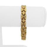 14k Yellow Gold 10.6g Ladies Polished 9.5mm Woven Link Bracelet Turkey 7.25"