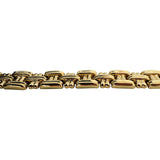 14k Yellow Gold 10.6g Ladies Polished 9.5mm Woven Link Bracelet Turkey 7.25"