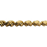 14k Yellow Gold 25.7g Ladies Thick 13mm Fancy X Link Bracelet 8"