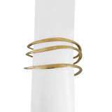 Set of Three 14k Yellow Gold 39.3g Solid Curved Bangle Bracelets 8.5"