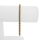 14k Yellow Gold 4.2g Hollow Light 4.5mm Cable Link Bracelet Turkey 7.75"