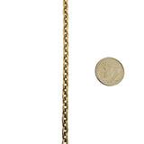 14k Yellow Gold 4.2g Hollow Light 4.5mm Cable Link Bracelet Turkey 7.75"