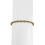 14k Yellow Gold 4.2g Hollow Light 4.5mm Cable Link Bracelet Turkey 7.75"