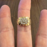 14k Yellow Gold and 0.45cttw Diamond Men's Vintage Ring Size 9.25