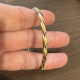 Roberto Coin 18k Yellow Gold 12.7g Vintage Spiral Oval Bangle Bracelet Italy 7"