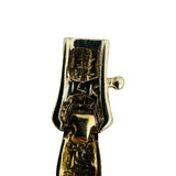 14k Yellow Gold and Opal 18g Solid 6mm Fancy Link Bracelet 8"