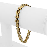 14k Yellow Gold 11g Ladies Vintage 6.5mm Fancy X Link Bracelet Italy 7.25"