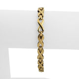 14k Yellow Gold 11g Ladies Vintage 6.5mm Fancy X Link Bracelet Italy 7.25"