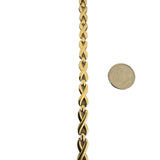 14k Yellow Gold 11g Ladies Vintage 6.5mm Fancy X Link Bracelet Italy 7.25"