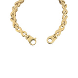14k Yellow Gold 11g Ladies Vintage 6.5mm Fancy X Link Bracelet Italy 7.25"
