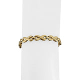 14k Yellow Gold 11g Ladies Vintage 6.5mm Fancy X Link Bracelet Italy 7.25"
