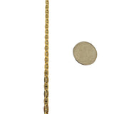 14k Yellow Gold 10.5g Solid Thin 3mm Mariner Link Chain Necklace Italy 26"