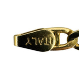 14k Yellow Gold 10.5g Solid Thin 3mm Mariner Link Chain Necklace Italy 26"