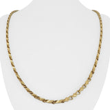 14k Yellow Gold 30.8g Solid Heavy 3mm Squared Fancy Link Chain Necklace 24"