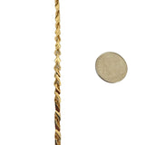 14k Yellow Gold 30.8g Solid Heavy 3mm Squared Fancy Link Chain Necklace 24"