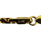 14k Yellow Gold 30.8g Solid Heavy 3mm Squared Fancy Link Chain Necklace 24"